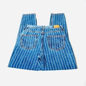 American Eagle Outfitters jeans Mom jeans medium wash stripes women Size 2